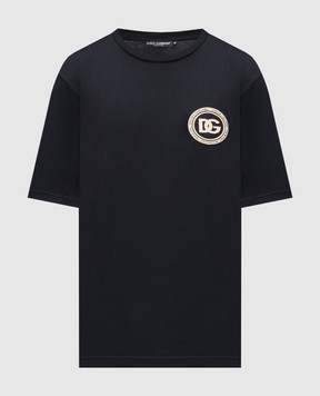 Dolce&Gabbana Blue T-shirt with logo G8PN9ZG7PZF