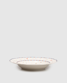 Bitossi Home White porcelain soup plate Star PAN01042