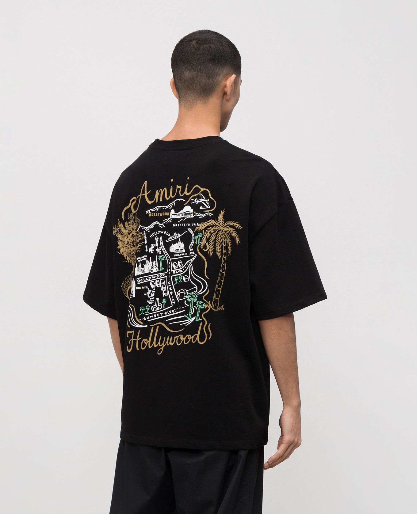 

Black T-shirt with logo AMIRI