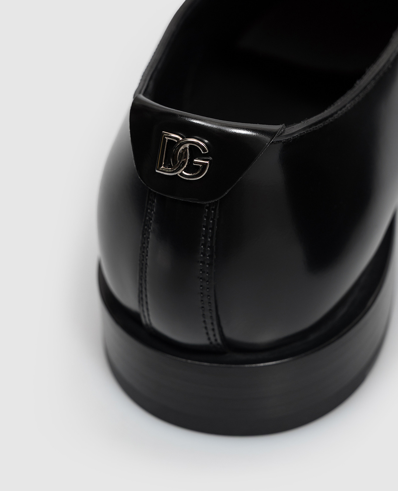 Black leather derby shoes with DG monogram Dolce&Gabbana 5