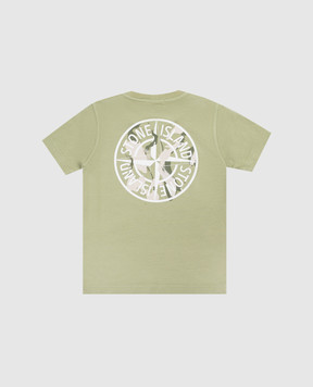 Stone Island Children's green T-shirt with logo print L2S162100006S05101012