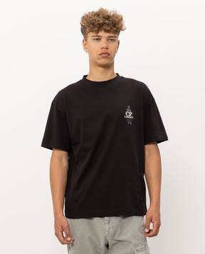 C.P. Company Black T-shirt with print MTS166A005100W