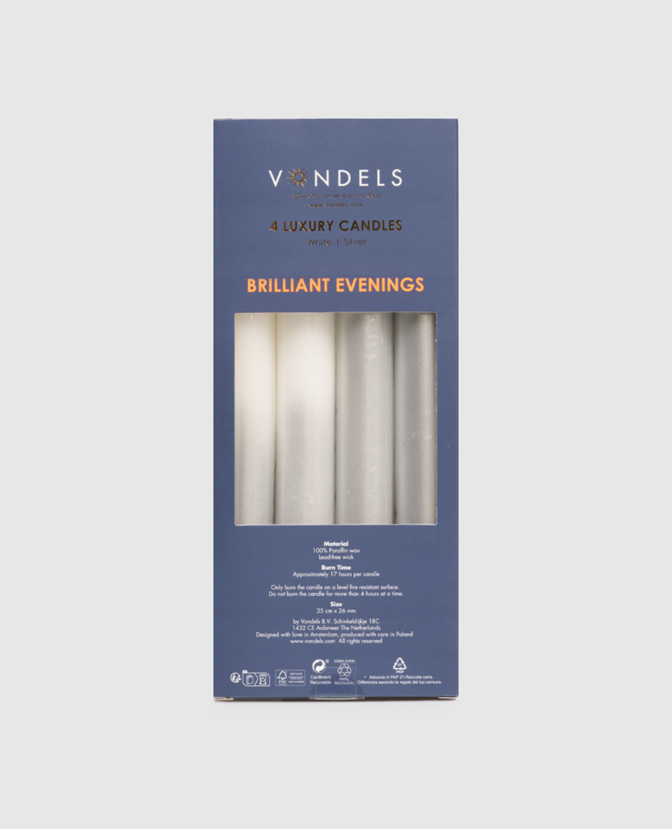 

Brilliant Evenings Candle Set Vondels, Silver