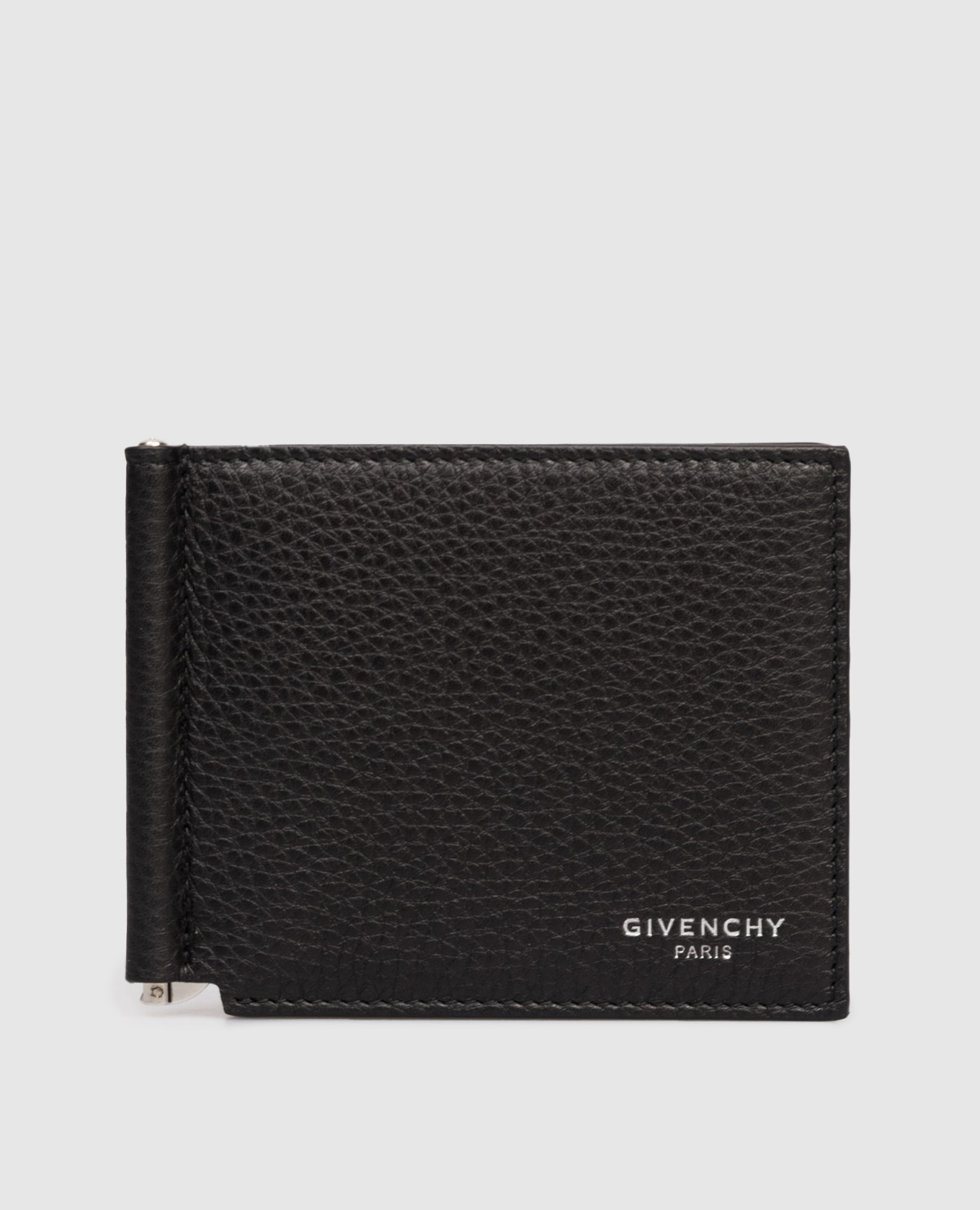 

Black leather wallet with logo print Givenchy
