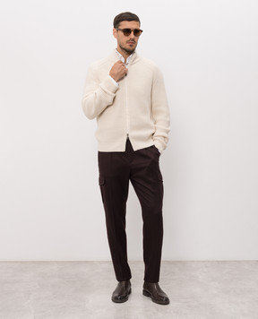 Peserico Burgundy wool cargo pants R54275W02710