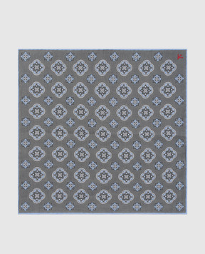 ISAIA Gray linen scarf FZOOO5FZ788