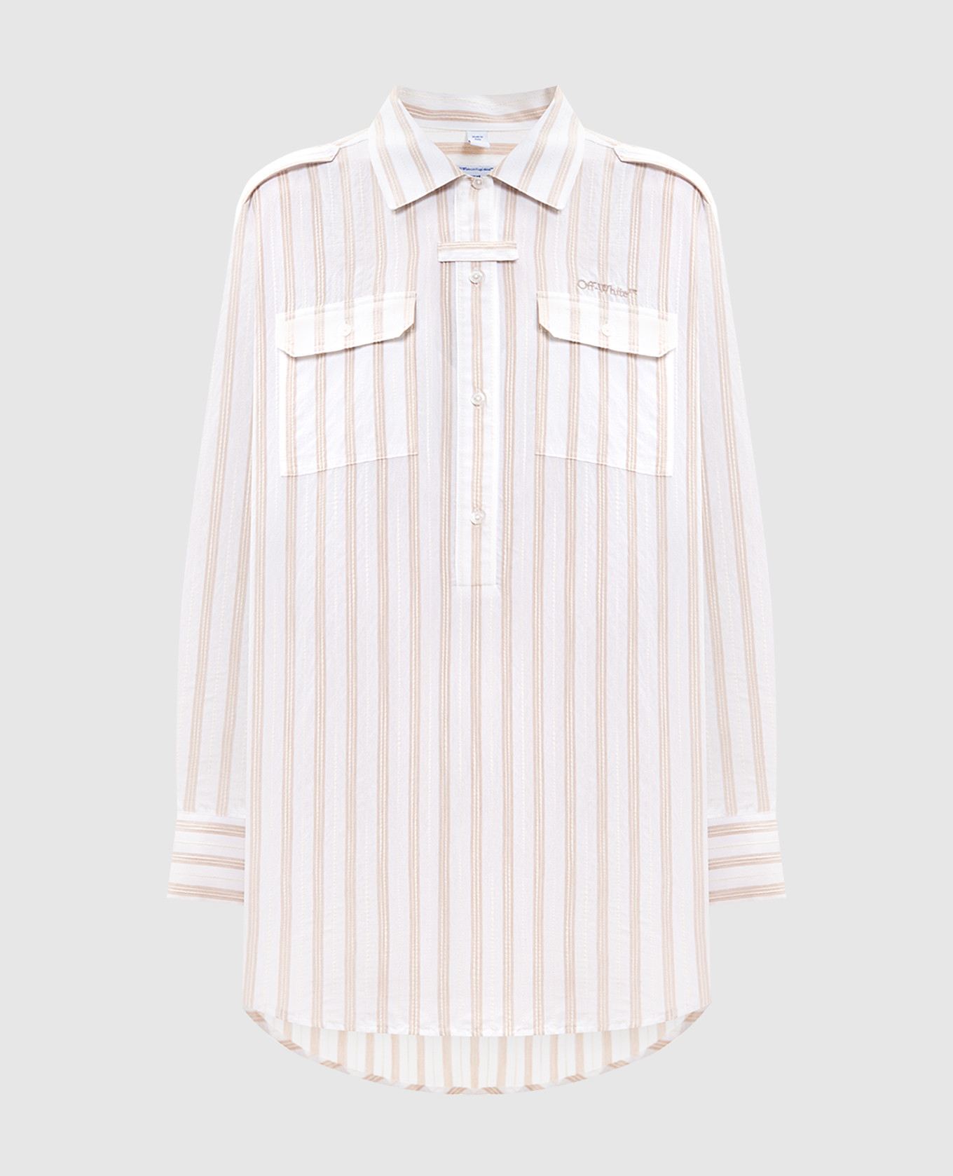 Vestido camisero de rayas blancas de Roxy