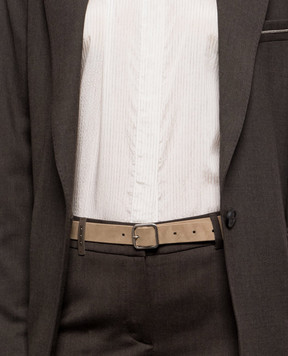 Marsell Beige suede Quadra belt MACD001P024