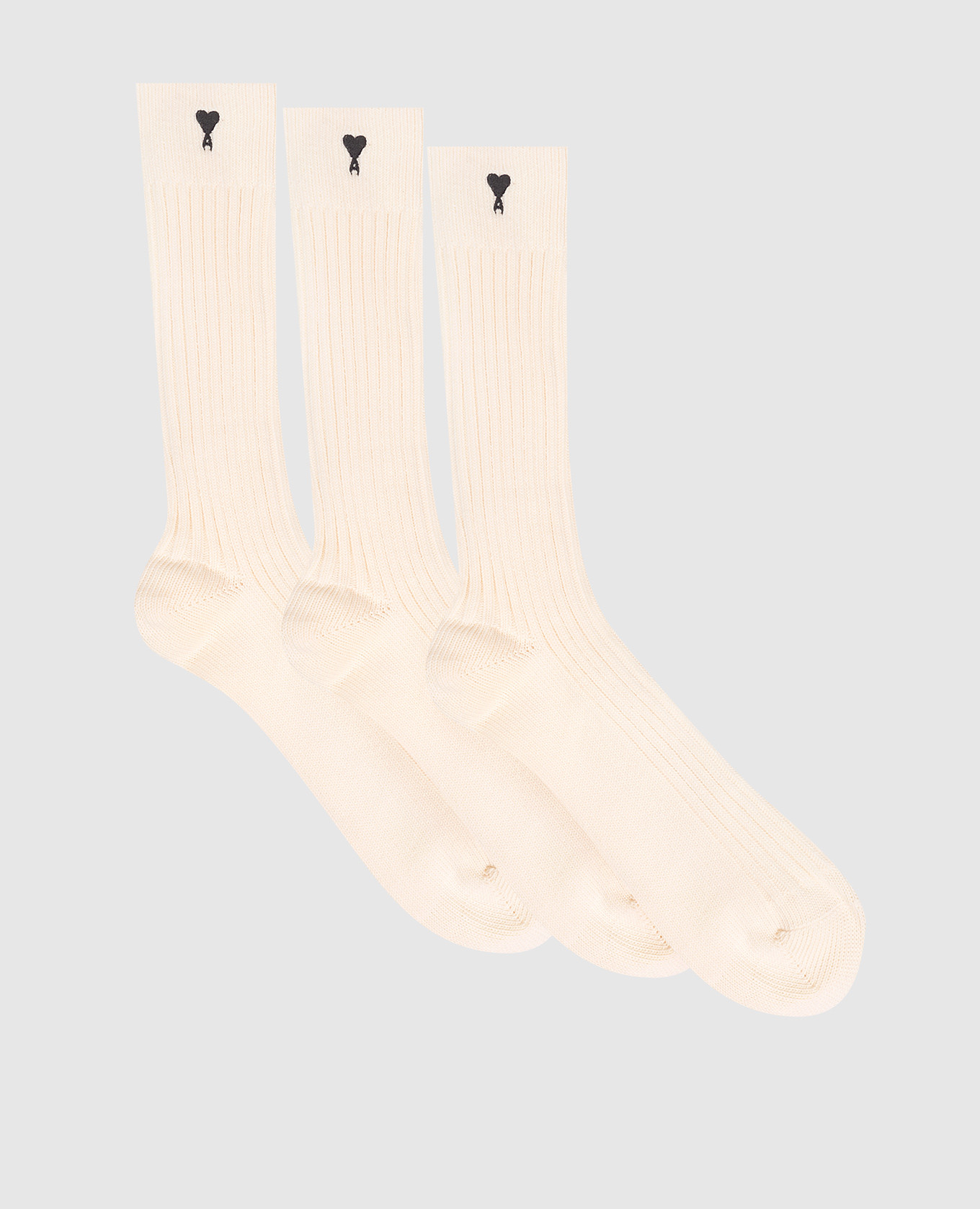 

Set of beige socks Ami Paris