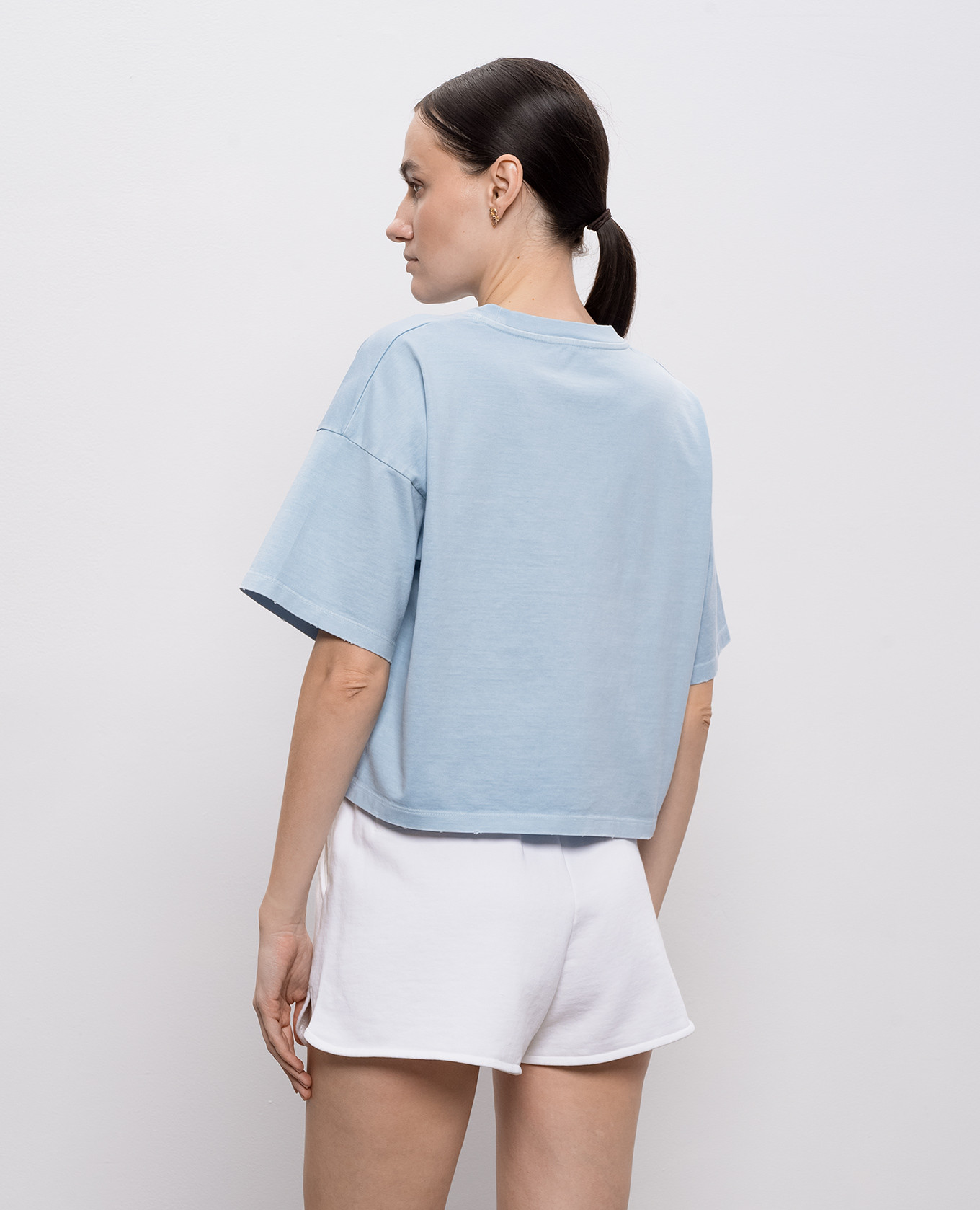 

Blue T-shirt with logo Dondup, Light blue