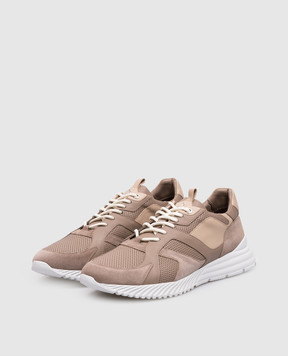 Stefano Ricci Brown leather sneakers with logo UV689G6676WYSDP