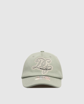 Dolce&Gabbana Children's green cap with monogram embroidery LB5H71G7PRP