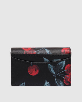 Twinset Black purse with cherry print 261TL8030