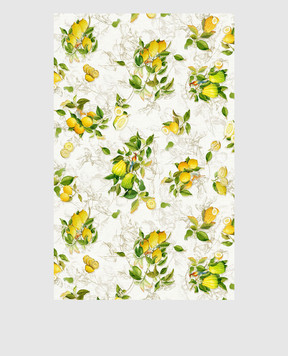 TESSITURA TOSCANA TELERIE White linen tablecloth LIMONCELLO NT190009020067