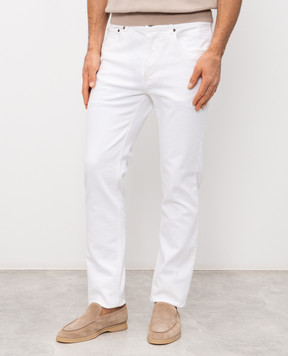 Pini Parma White jeans with logo patch PINIJEAWHI