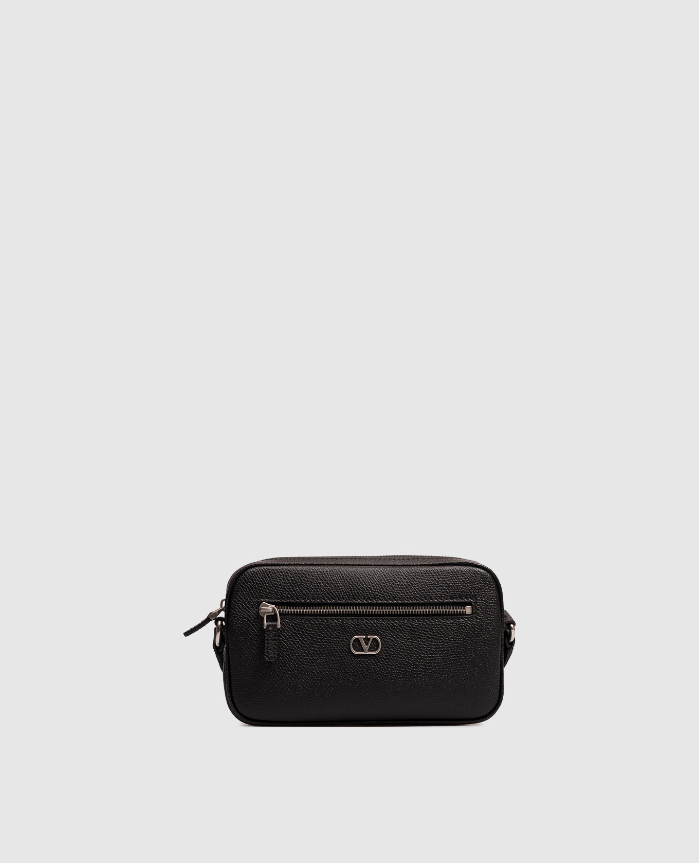 Black leather VLogo bag