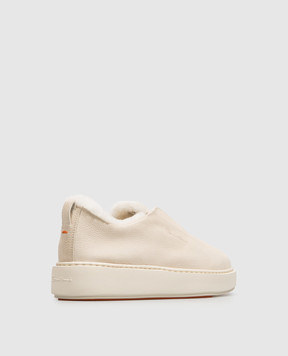 Santoni Ivory nubuck sneakers WBCD61323FONPEYU