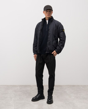 Stone Island Blue windbreaker with logo L1S154100111S0A23