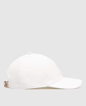 Brunello Cucinelli White cap with logo patch MCAP9T002
