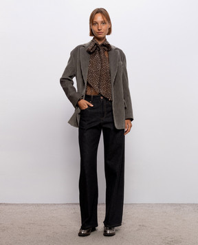 Brunello Cucinelli Green double-breasted corduroy jacket MA1807105