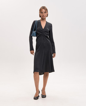Maison Margiela MM6 Black dress with logo pattern S52DD0103M36007