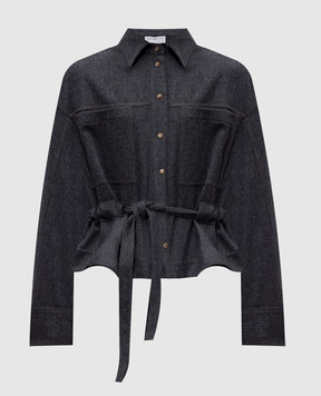 Brunello Cucinelli Gray wool shirt-style jacket MP549M1E06