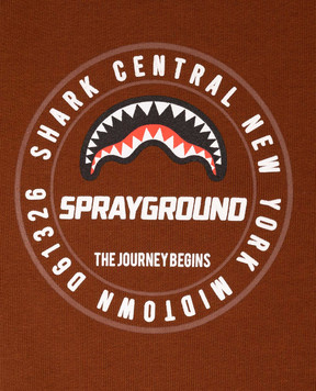 Sprayground Kids' brown joggers with logo print SPY1489GBRWN
