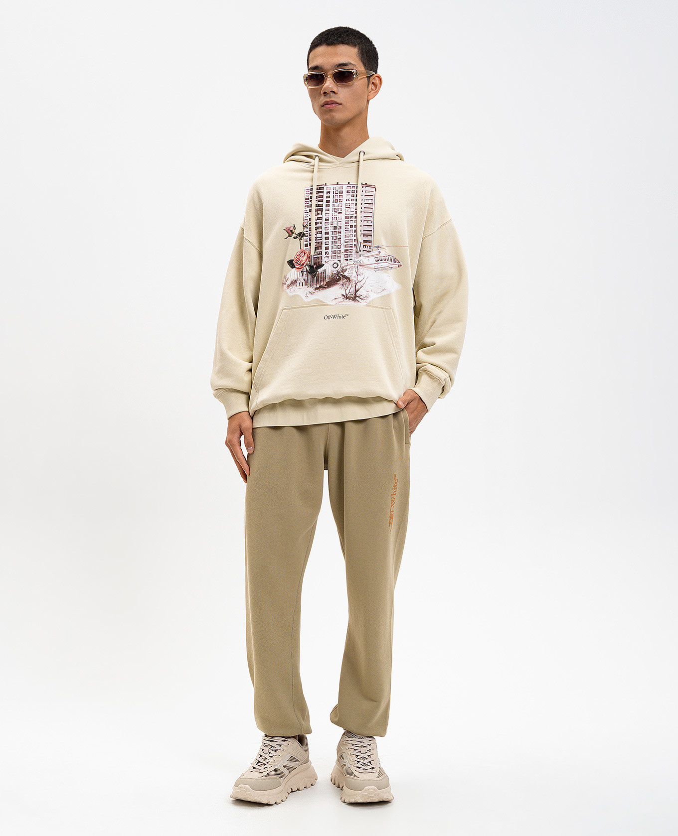 

Beige Building hoodie Off-White