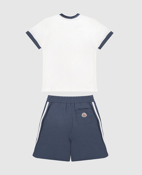 Moncler ENFANT Children's blue suit with embroidery L19548M0001589AFV