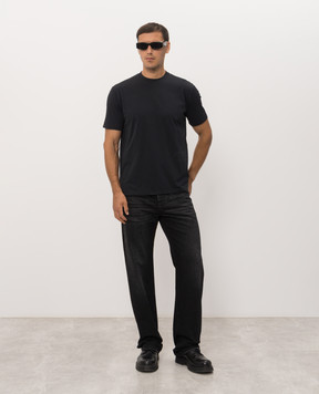 Fendi Blue T-shirt with print FY1370B19Q