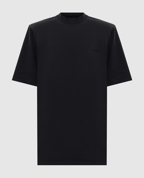 The Attico Black T-shirt with embroidered logo 260WCT00360JJJ025AA