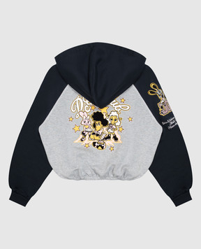 Dolce&Gabbana Children's gray sports jacket with print L5JWDGG7P7F26