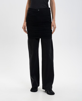 Maison Margiela MM6 Black jeans with emblem S62LB0206M30011
