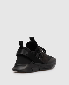 Tom Ford Black Jago combination sneakers J1100TOF001N