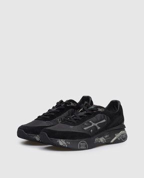 Premiata Black MOERUN logo combination sneakers MOERUN