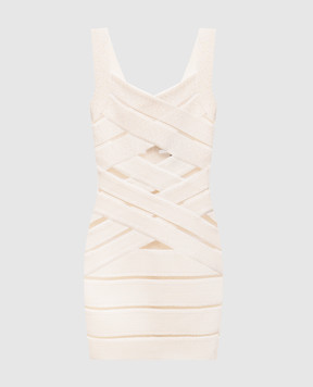 Balmain Ivory sequin sheath dress GF0R2369KJ84