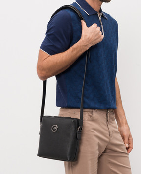 Stefano Ricci Black leather bag with eagle head emblem ND155TUVDVH