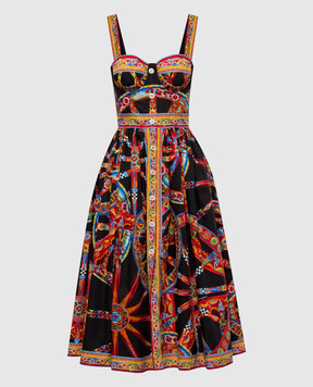 Dolce&Gabbana Black printed dress F615YTGDDTF