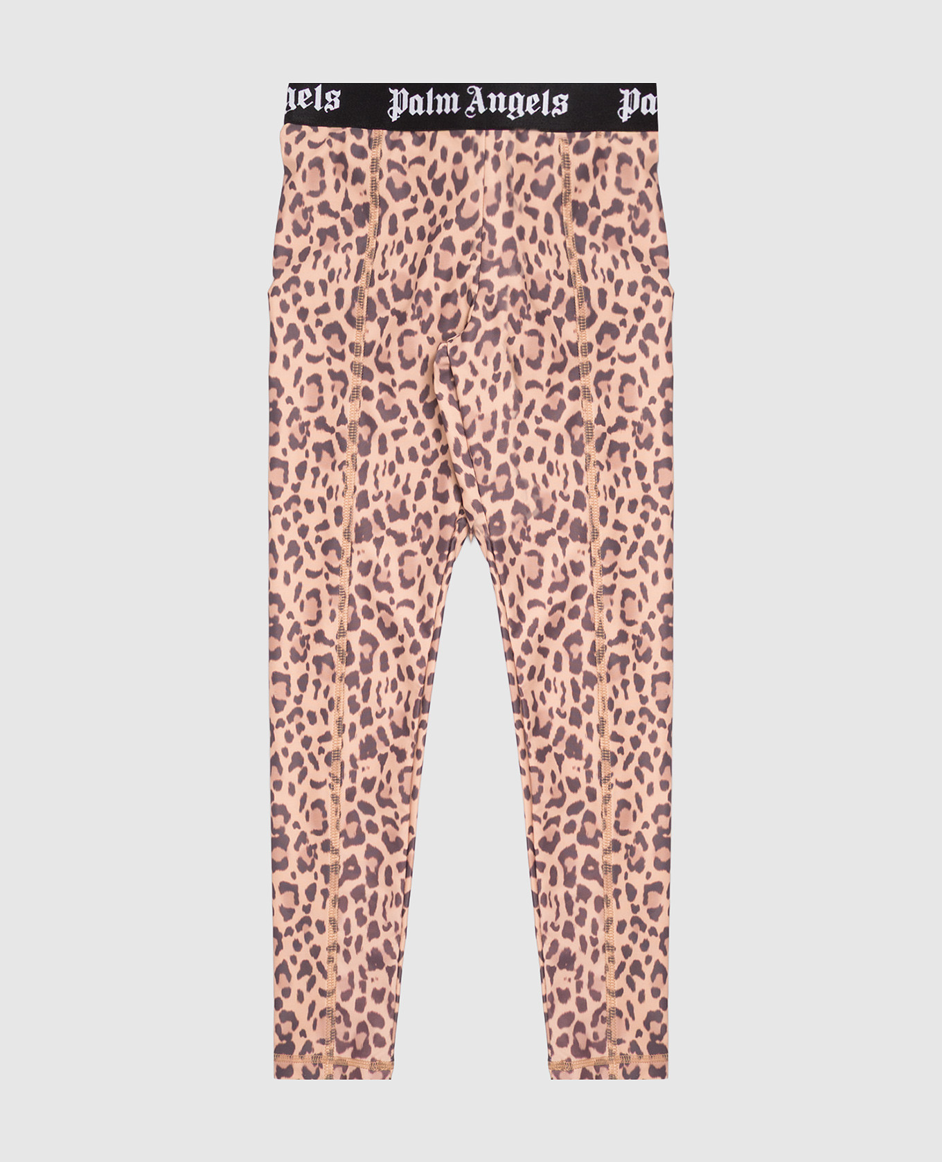 Children's beige leopard print leggings Palm Angels