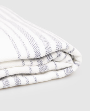 L'appartement White Stripe Towel STRIPEGAUZEBATHSHEET