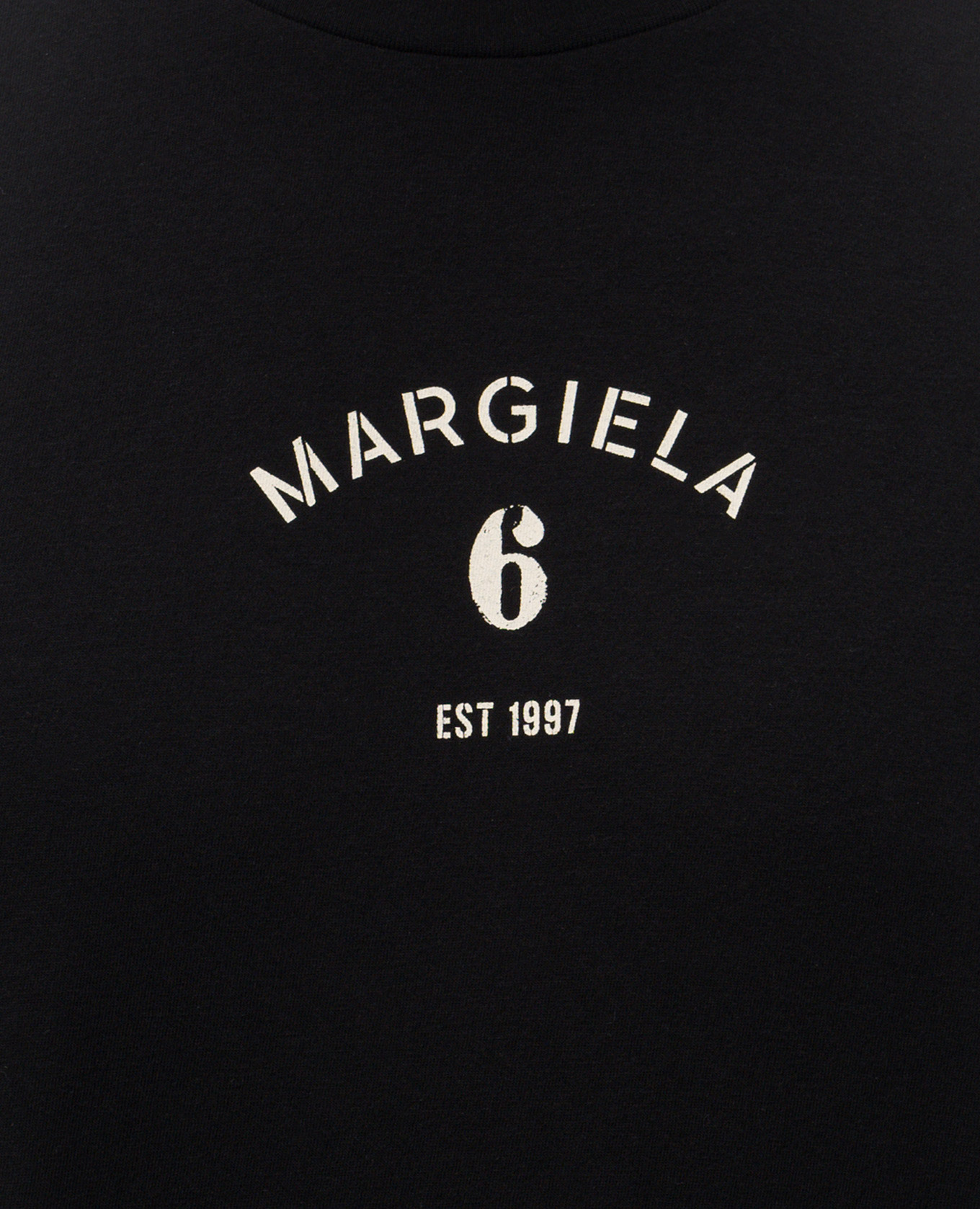 

Black t-shirt with logo print Maison Margiela MM6
