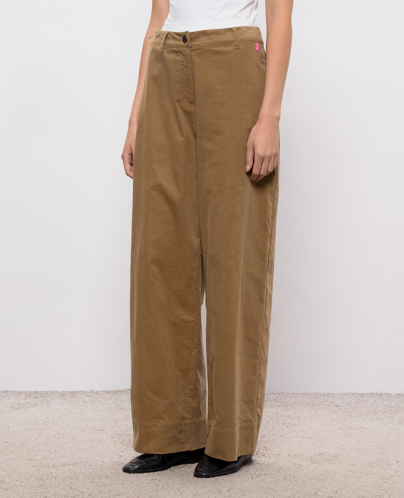 Brown velvet pants Twinset 3
