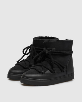 Inuikii Black suede boots with fur 10010030122