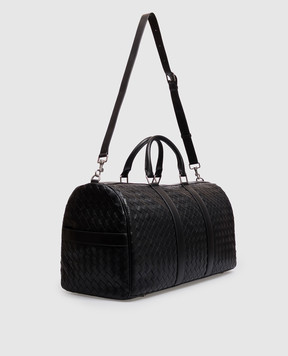 Bottega Veneta Black Intrecciato Leather Travel Bag 795287V2HL1