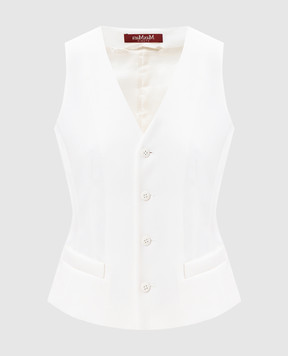 Max Mara MSTMADIA white wool vest MSTMADIA