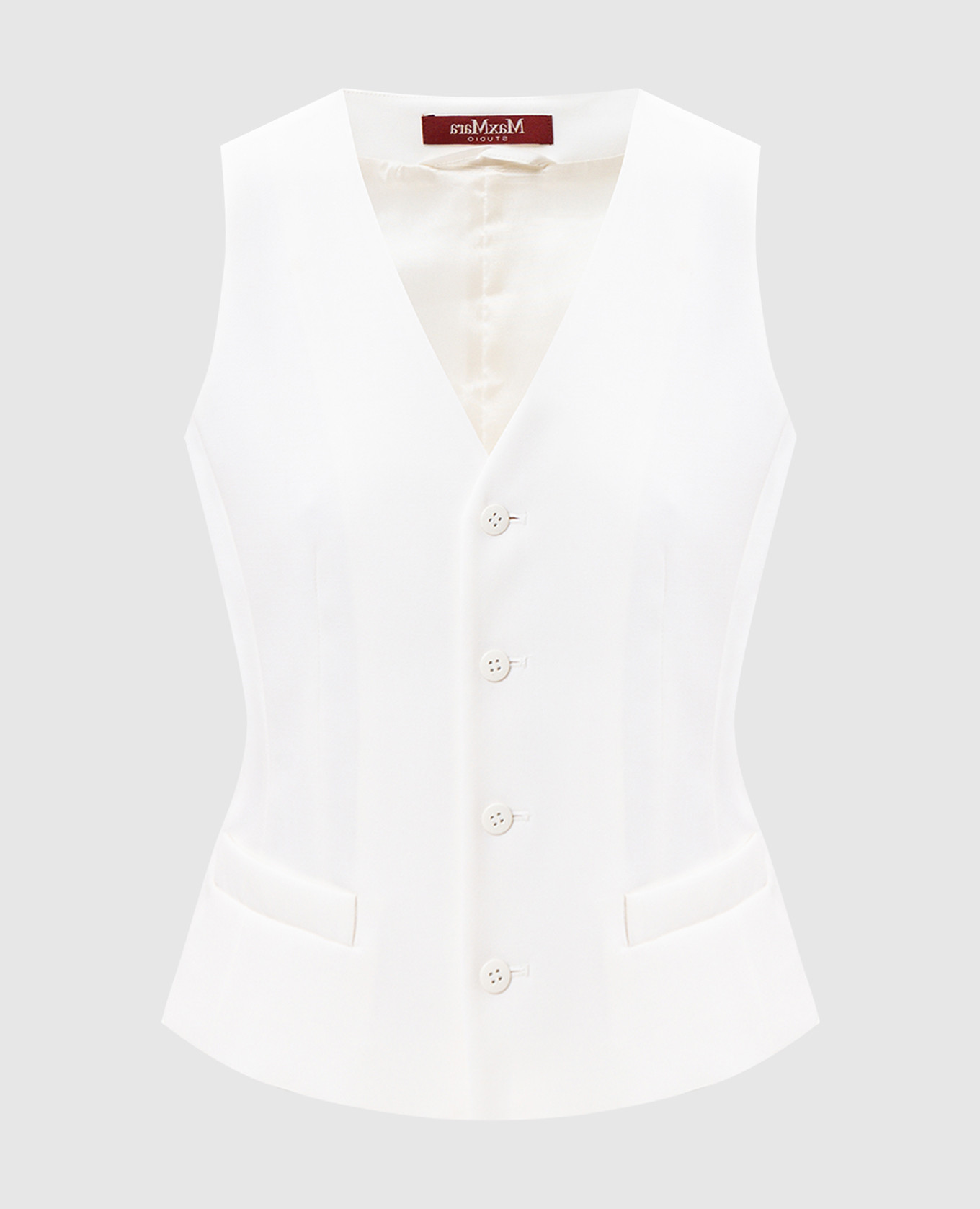 MSTMADIA white wool vest