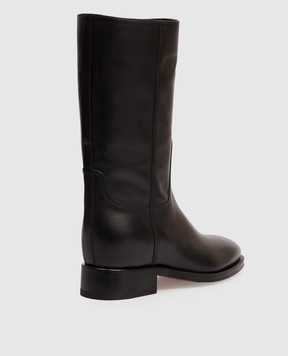 Santoni Black leather boots WSHM57520BJ2BLGA