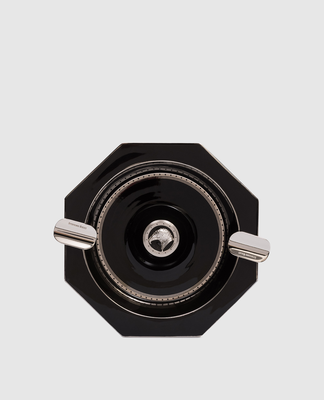 

Black porcelain ashtray with emblem Stefano Ricci