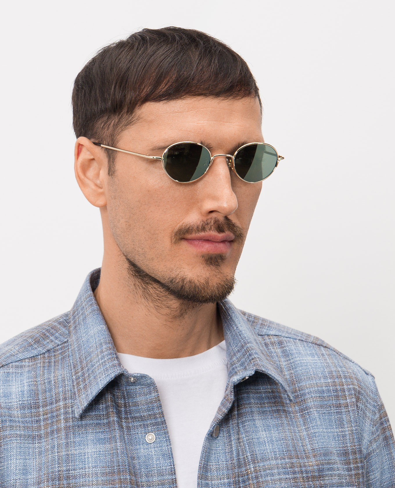 Gold mirrored sunglasses Alexander McQueen 2