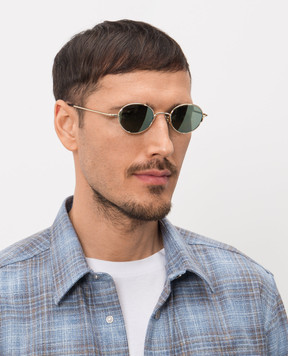 Alexander McQueen Gold mirrored sunglasses 861683I3330